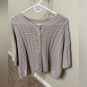 NWOT Wishlist Women's Beige Button-Up Cardigan Size Large